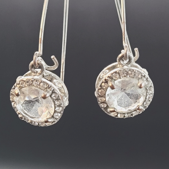 Christmas ornament themed drop earrings with Cubic zirconia. - Picture 3 of 8
